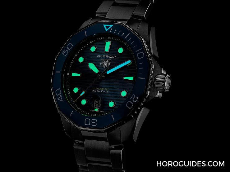 TAG HEUER - 藍白陶瓷圈！ TAG Heuer Aquaracer Professional 300 GMT兩地時間腕表