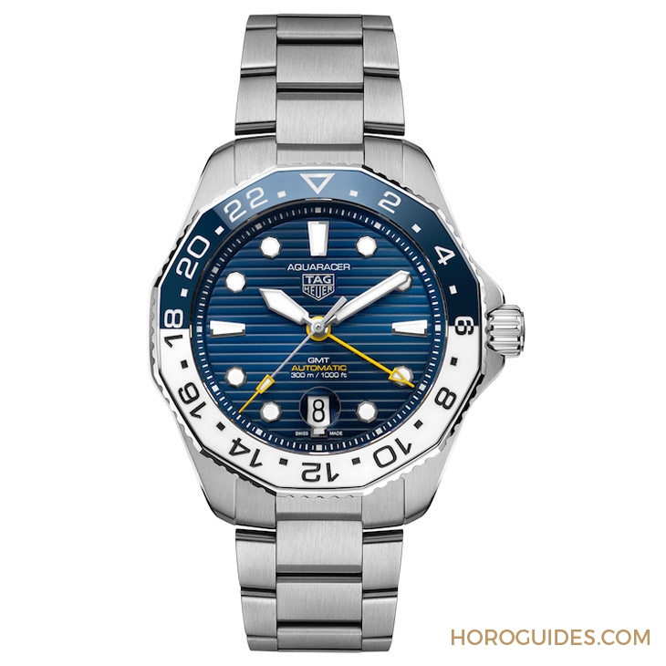 TAG HEUER - 藍白陶瓷圈！ TAG Heuer Aquaracer Professional 300 GMT兩地時間腕表