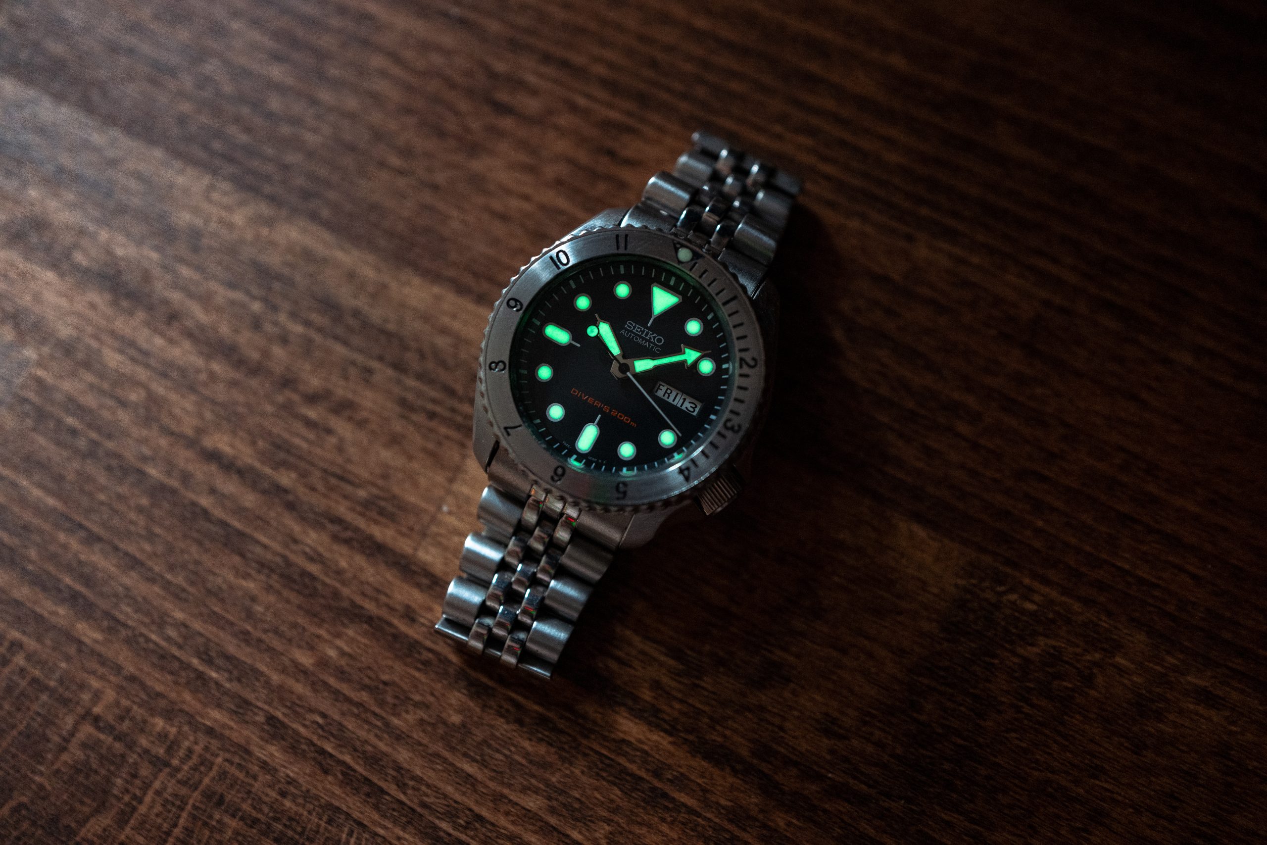 精工 SKX007 上可見的流明