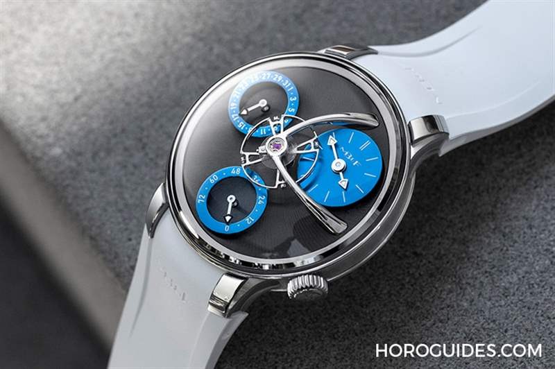 MB&F - 最有感的科幻亮眼配色，MB&F LM Split Escapement EVO冰藍面