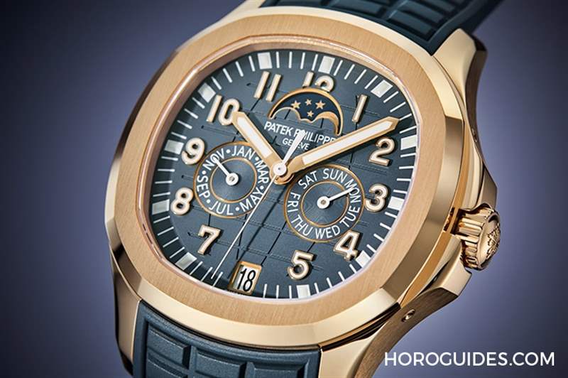 PATEK PHILIPPE - 百達翡麗Aquanaut第一款年歷表：Aquanaut Luce 5261R-001搭配藍灰色表盤