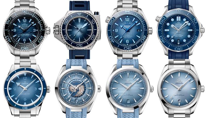 『新表』歐米茄推出8枚Seamaster 75th Anniversary Summer Blue海馬系列75周年腕表：藍(lán)色的變幻