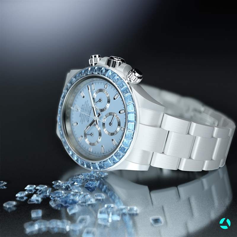 Rolex勞力士Daytona改裝表- Genesis系列Blue Gemstone Ceramic（Source：AET REMOULD）