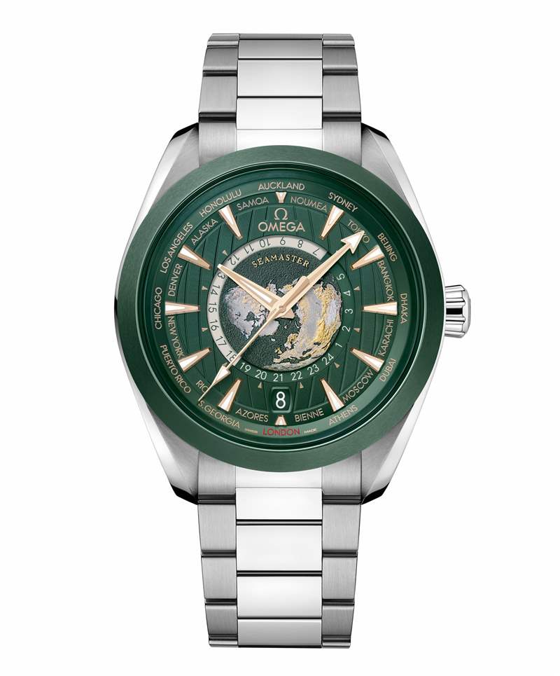 歐米茄推出Seamaster Aqua Terra Worldtimer世界時腕表：激光燒蝕工藝表盤+2級鈦表殼