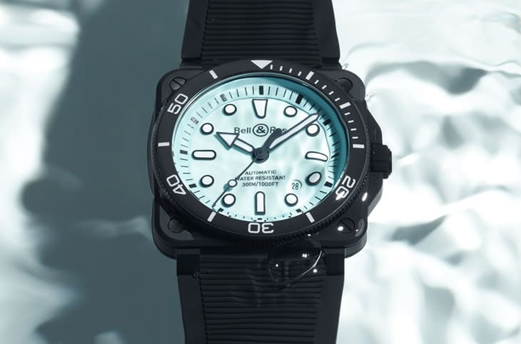 BELL & ROSS BR 03方形潛水表新改款：不銹鋼與黑陶瓷的雙重魅力